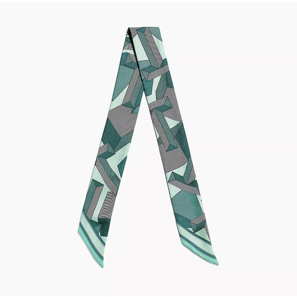 Tiffany & Co. Giant T Ribbon Scarf in Tiffany Blue - Picture 14 of 17